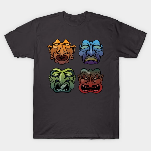 Masks T-Shirt by supermara